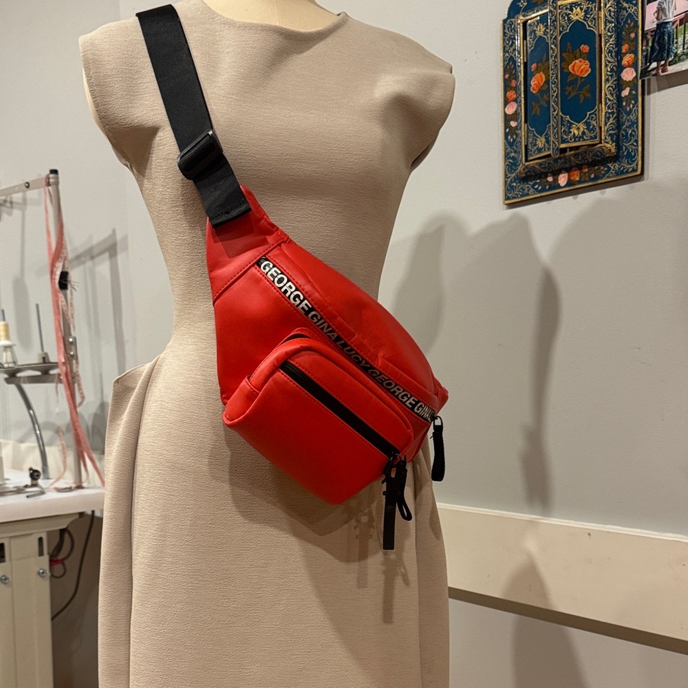 George Vibrant Red Belt Bag